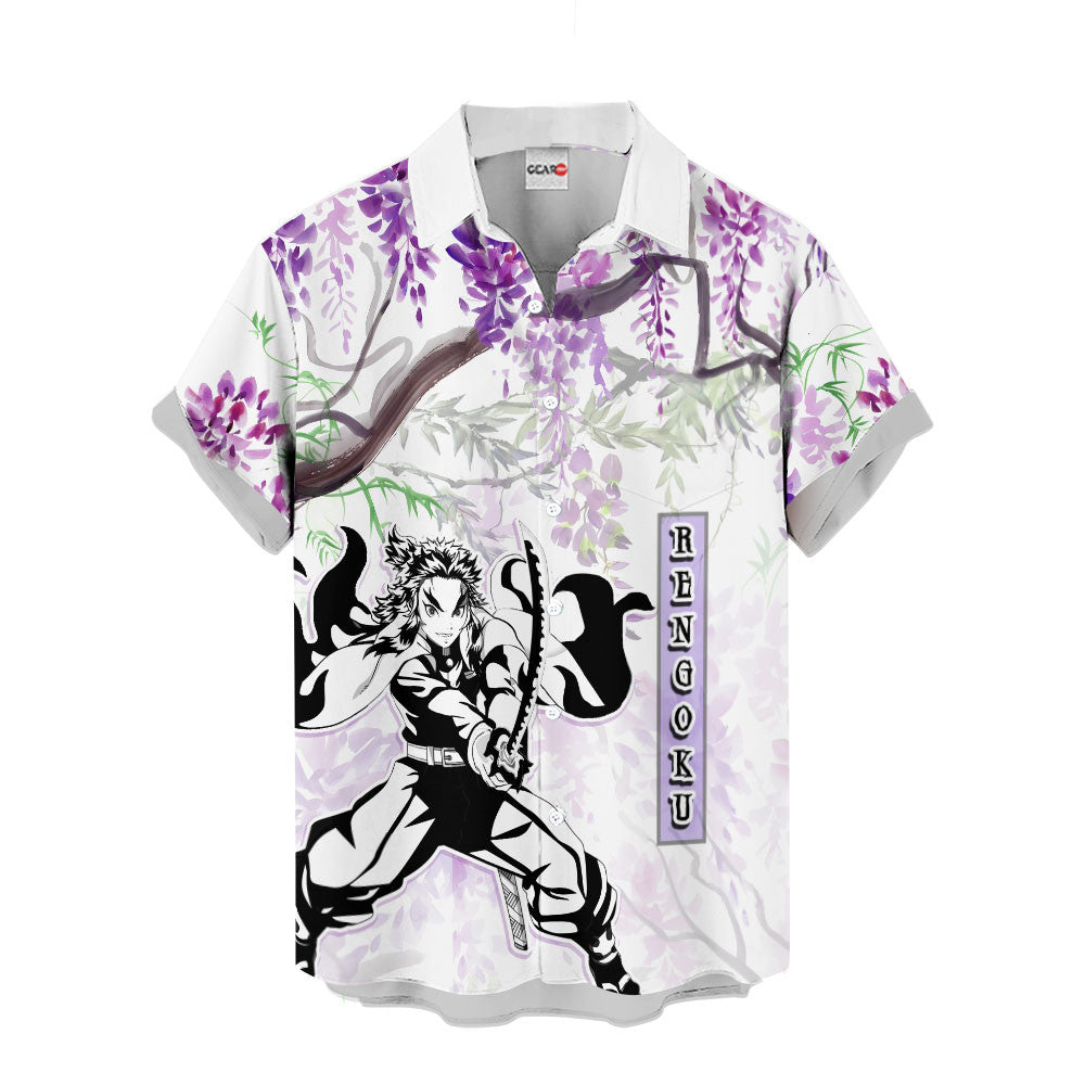 Kyojuro Rengoku Hawaiian Shirt - Wisteria Style
