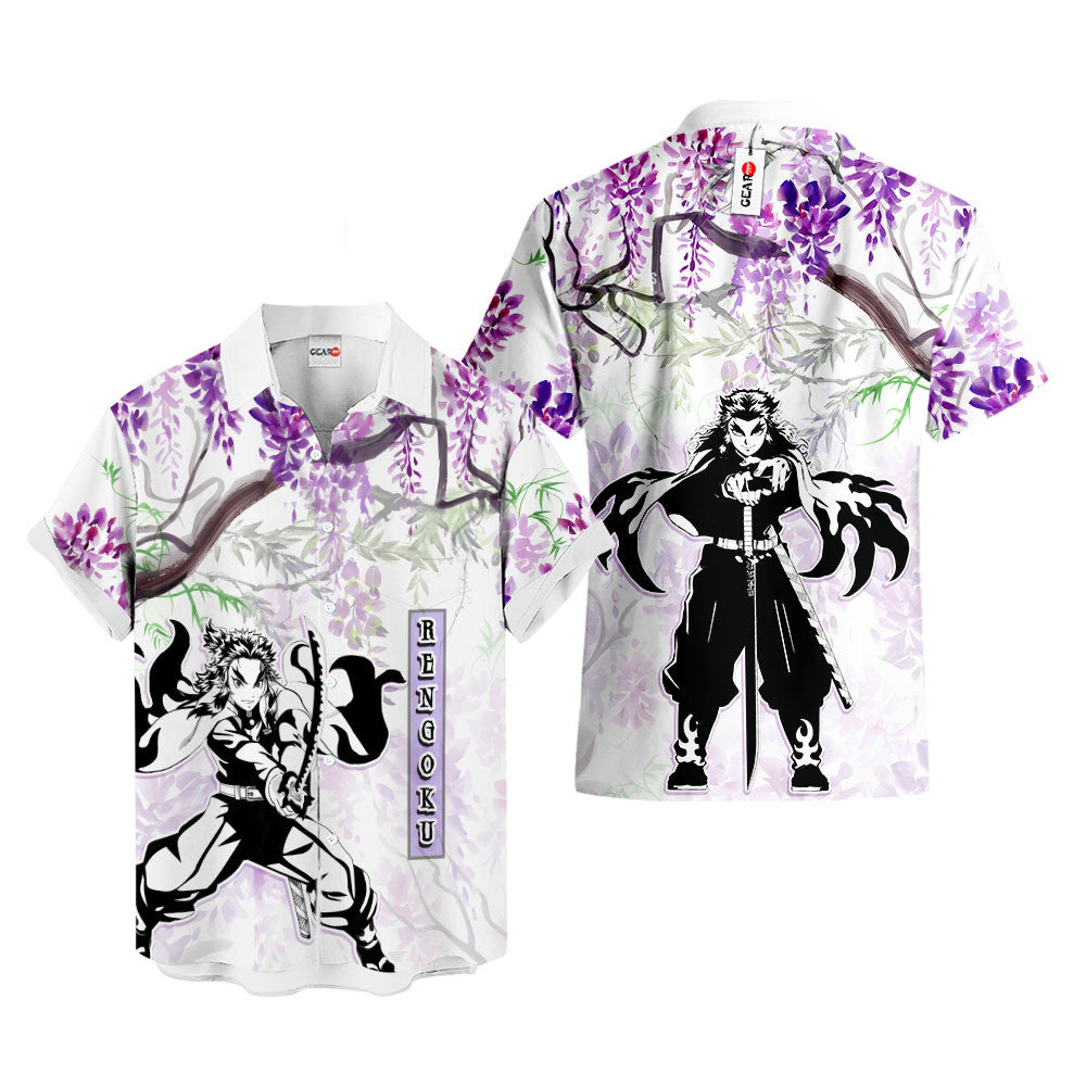 Kyojuro Rengoku Hawaiian Shirt - Wisteria Style