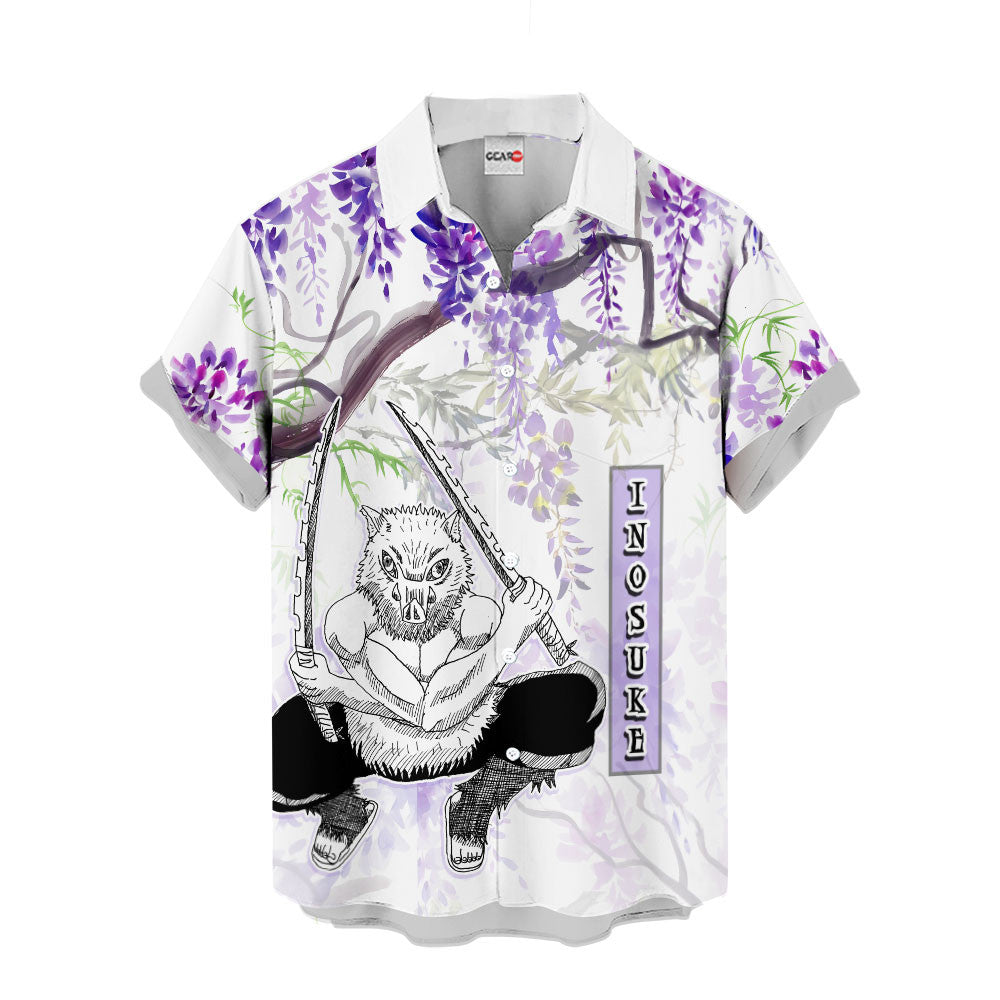 Inosuke Hawaiian Shirt - Wisteria Style