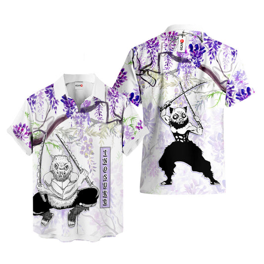 Inosuke Hawaiian Shirt - Wisteria Style