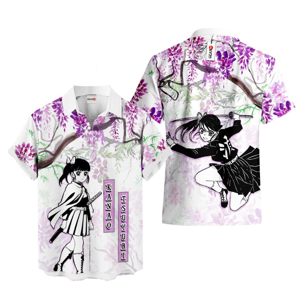 Kanao Tsuyuri Hawaiian Shirt - Wisteria Style
