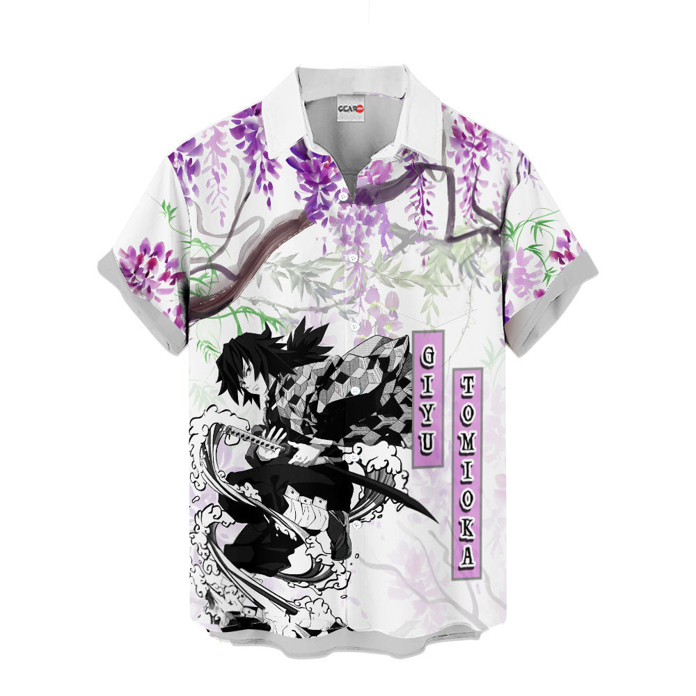 Giyu Tomioka Hawaiian Shirt - Wisteria Style