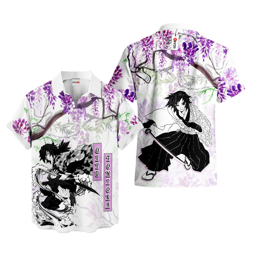 Giyu Tomioka Hawaiian Shirt - Wisteria Style