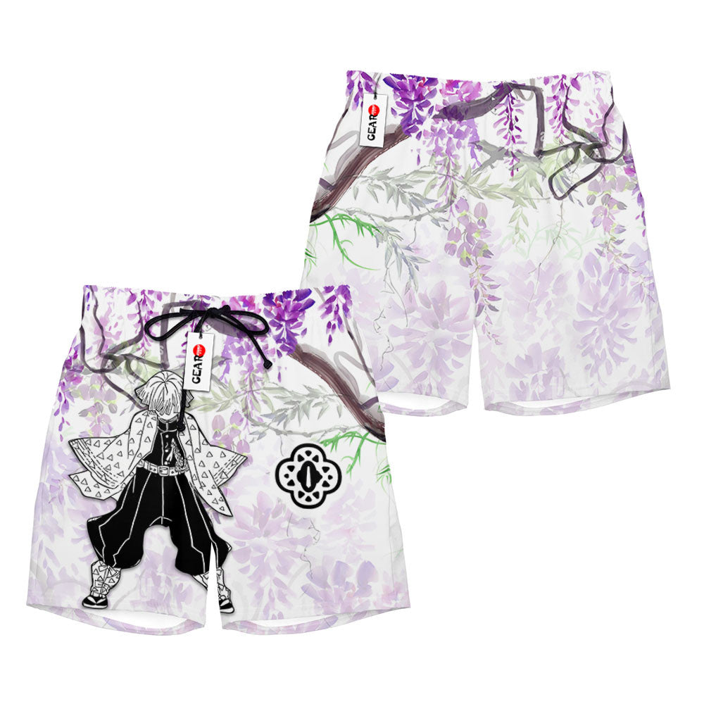 Zenitsu Beach Shorts - Wisteria Style