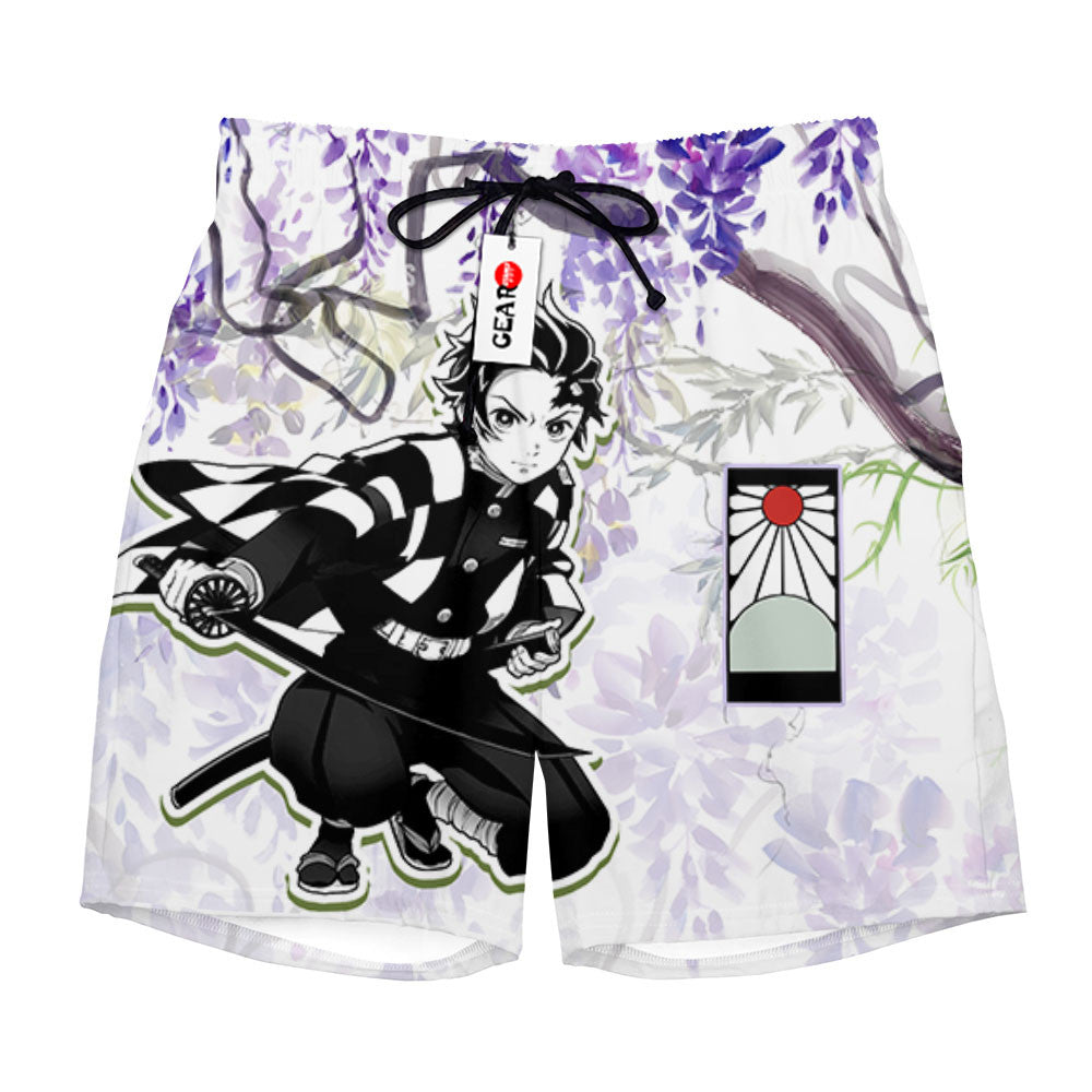 Tanjiro Beach Shorts - Wisteria Style