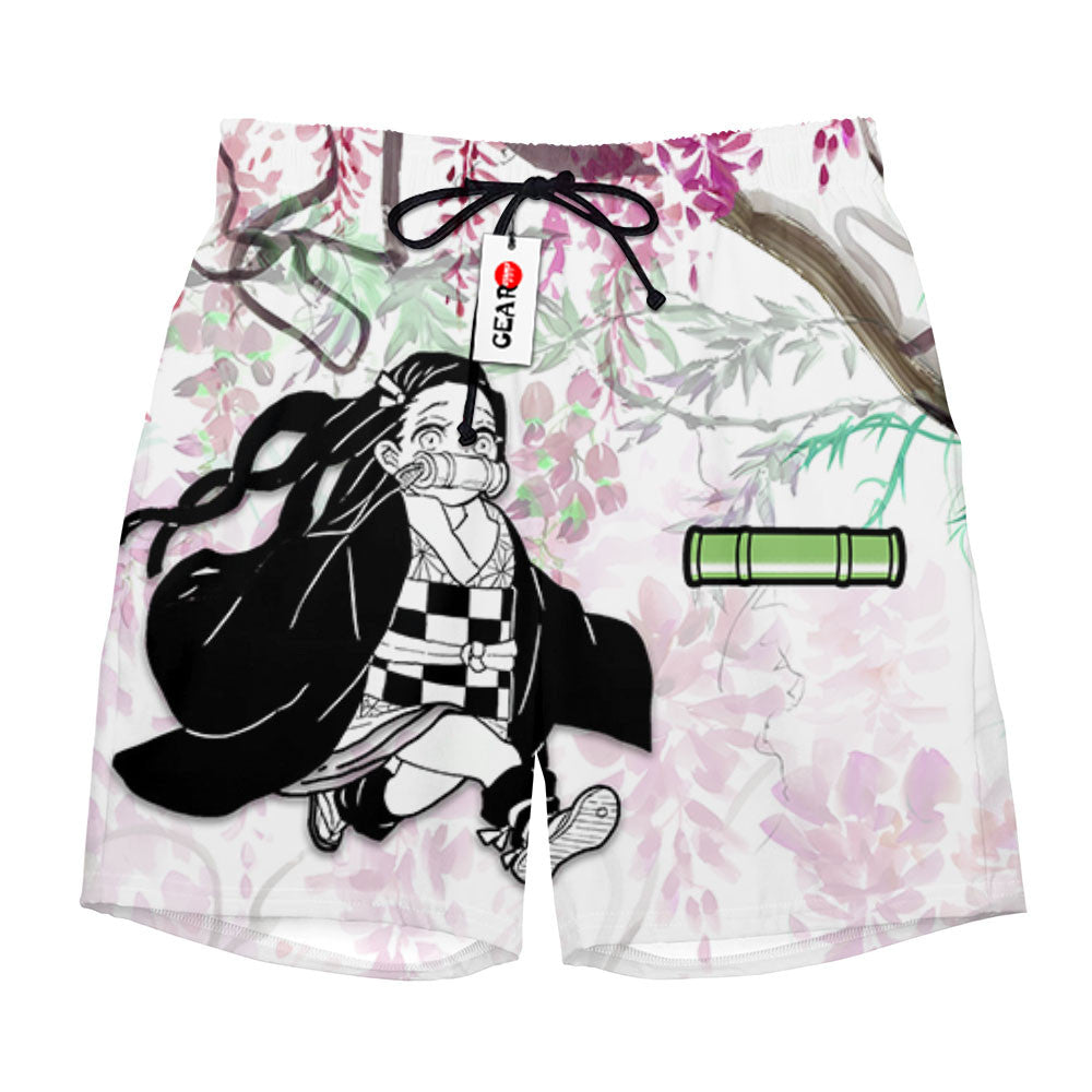 Nezuko Beach Shorts - Wisteria Style