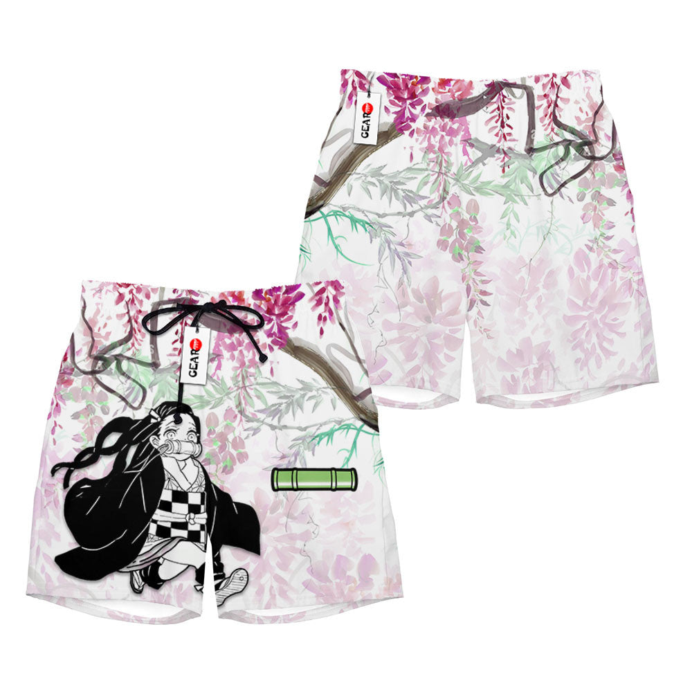 Nezuko Beach Shorts - Wisteria Style
