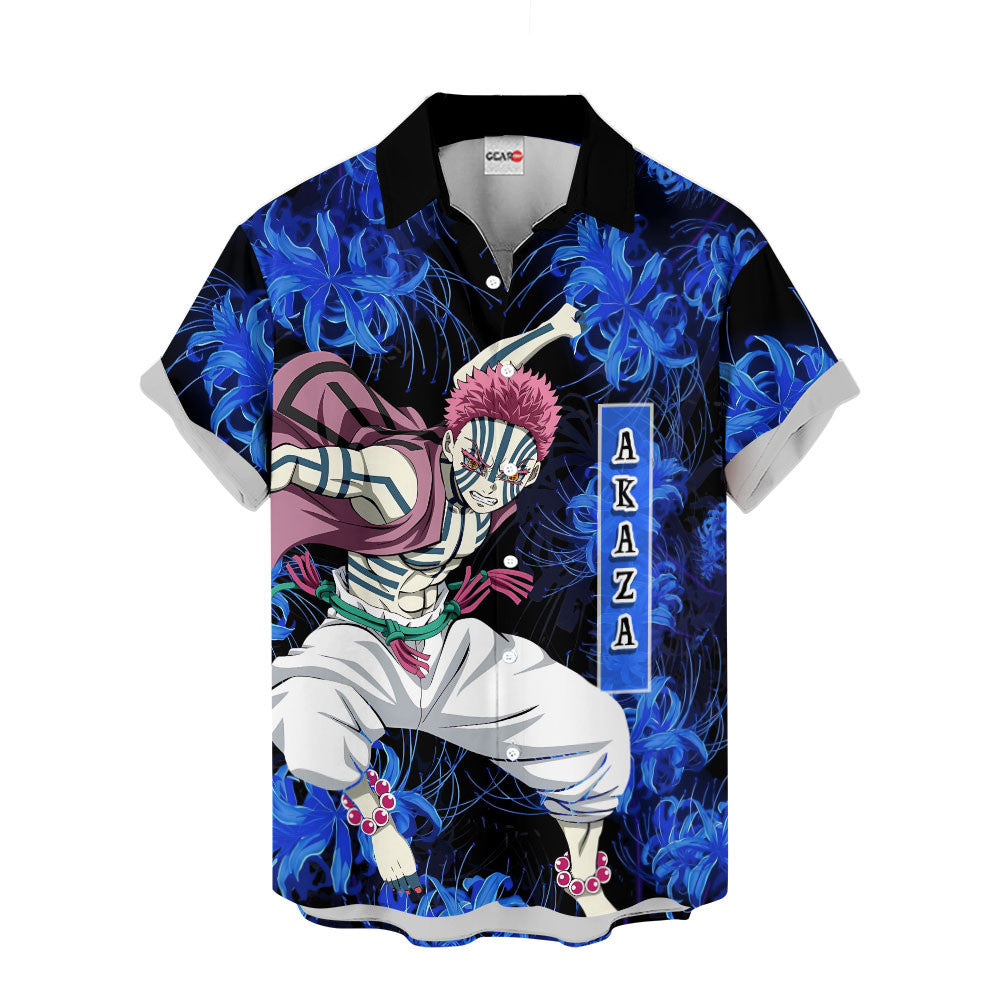 Akaza Hawaiian Shirt - Blue Spider Lily