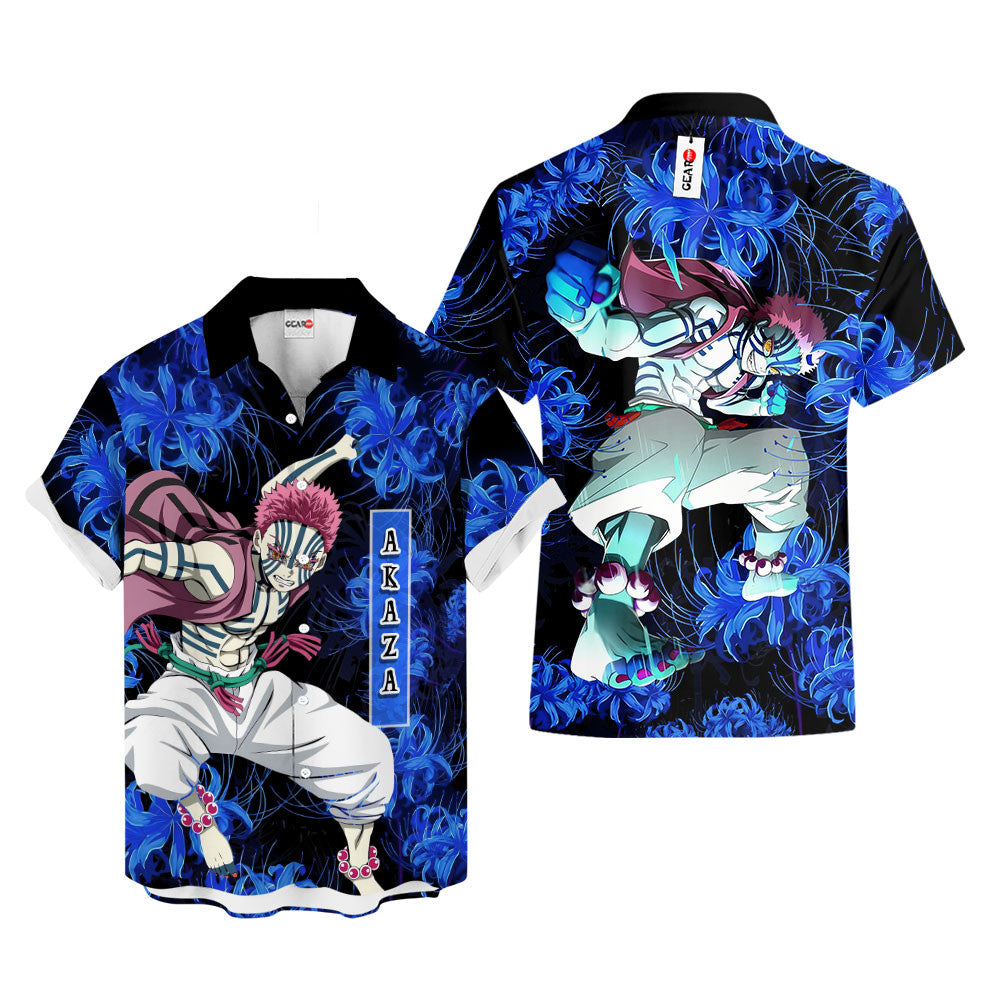 Akaza Hawaiian Shirt - Blue Spider Lily