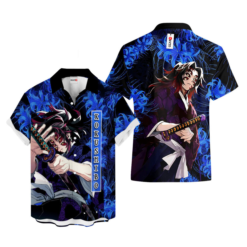 Kokushibo Hawaiian Shirt - Blue Spider Lily