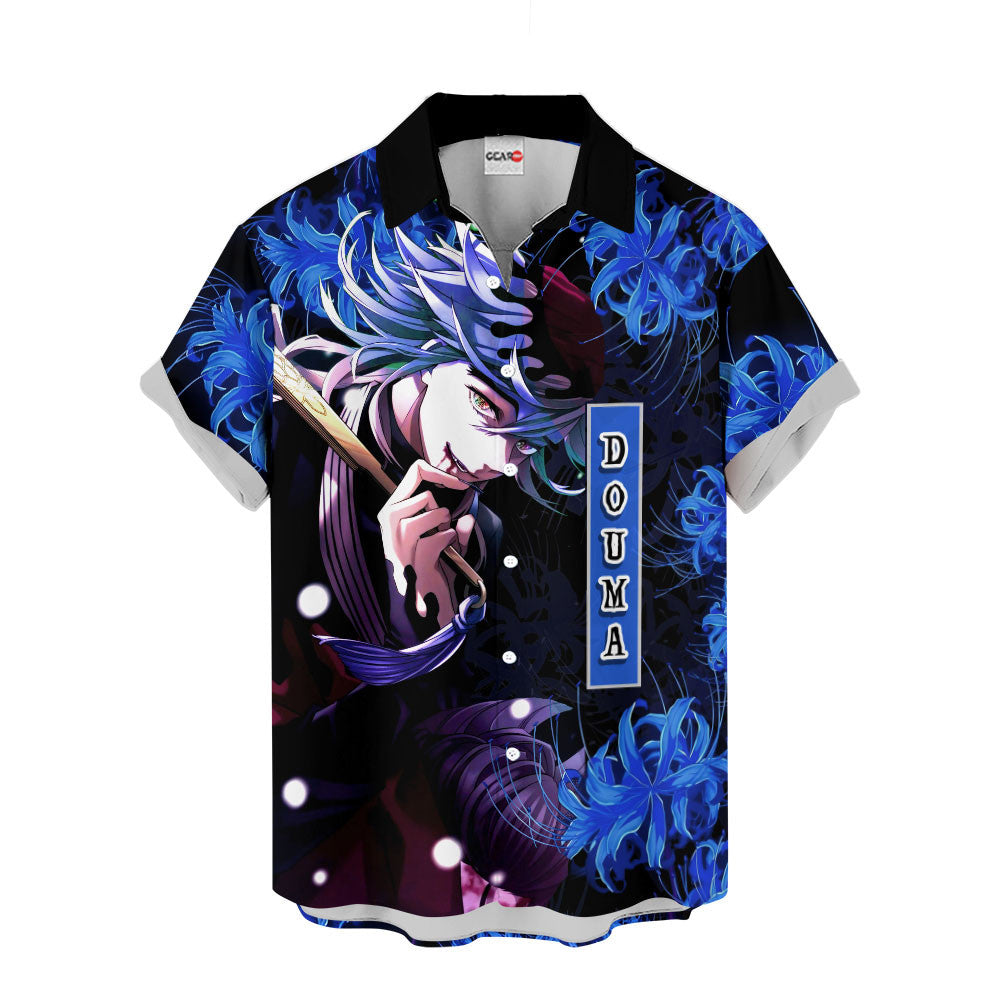 Douma Hawaiian Shirt - Blue Spider Lily