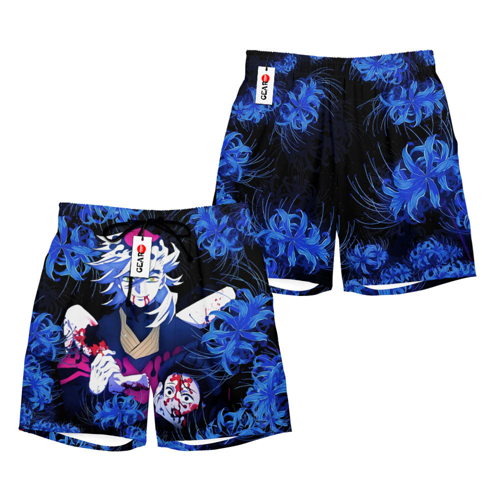 Douma Beach Shorts - Blue Spider Lily