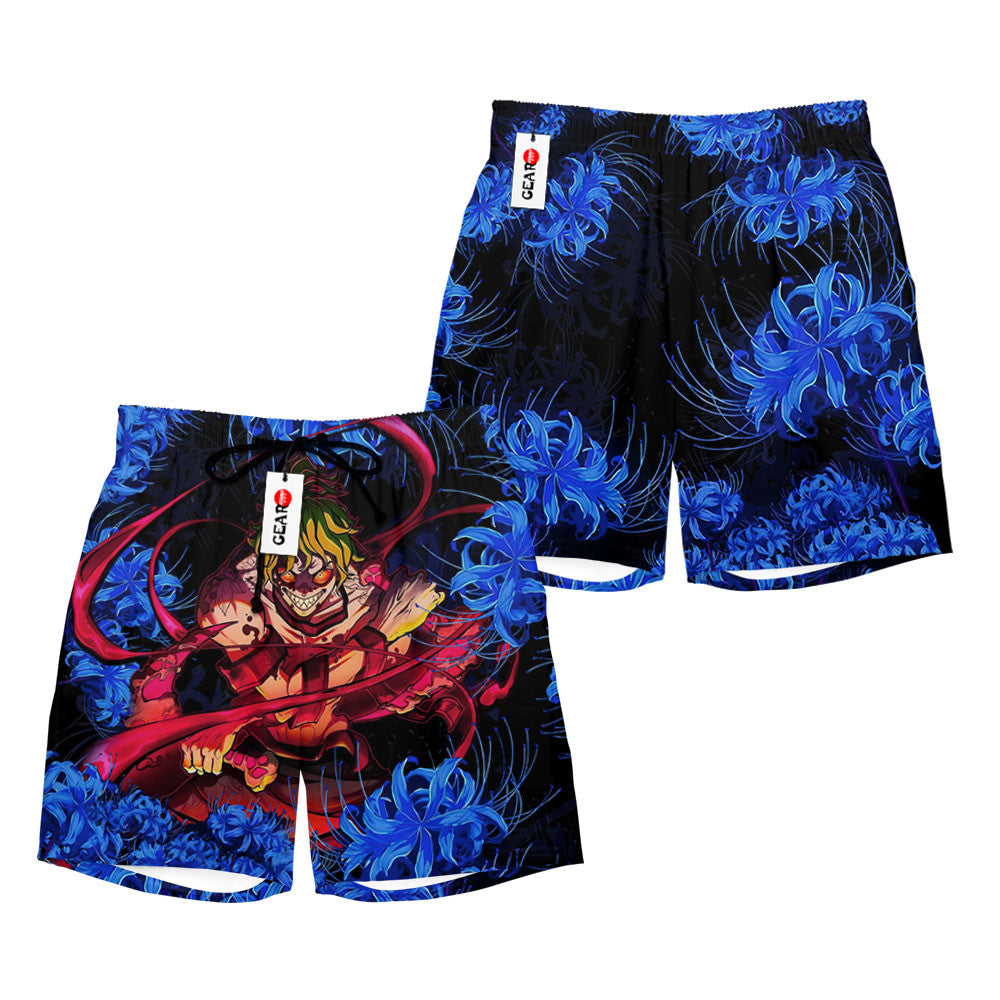 Gyutato Beach Shorts - Blue Spider Lily