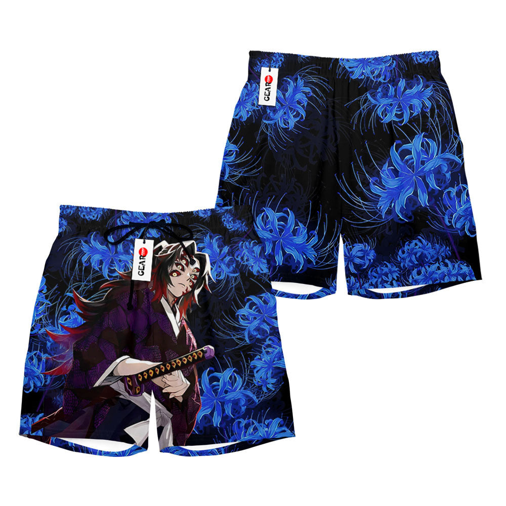 Kokushibo Beach Shorts - Blue Spider Lily