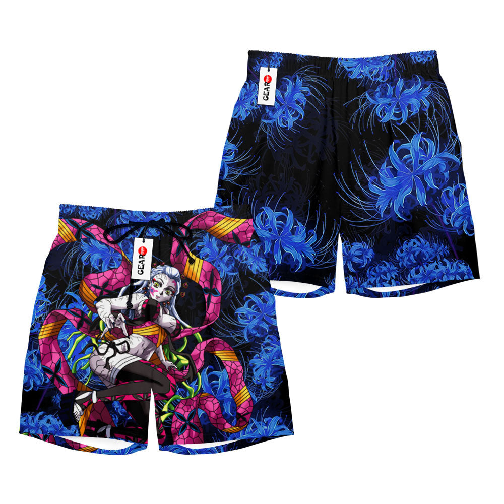 Daki Beach Shorts - Blue Spider Lily
