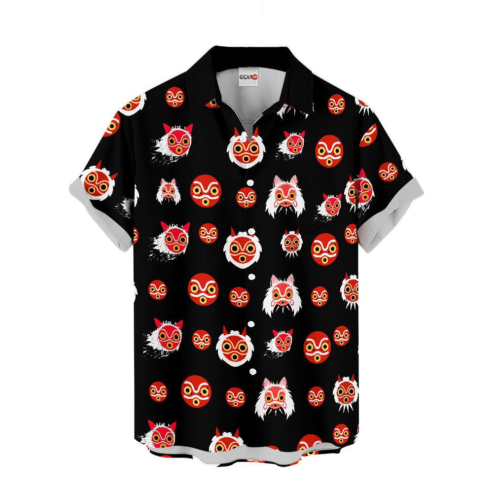 Princess Mononoke Mask Hawaiian Shirt