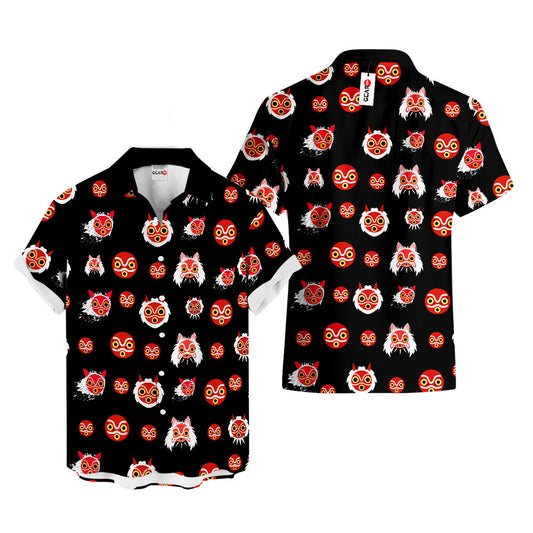 Princess Mononoke Mask Hawaiian Shirt