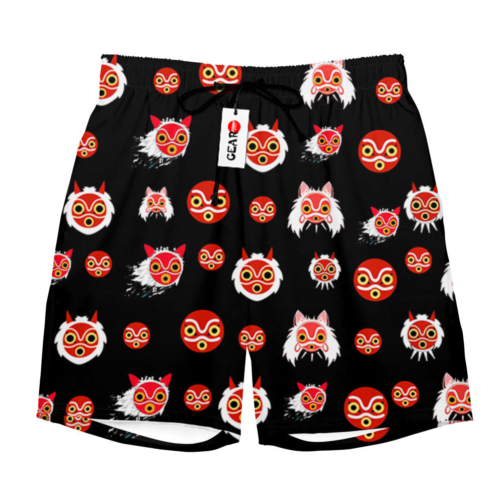 Princess Mononoke Mask Beach Shorts - Fan Drop