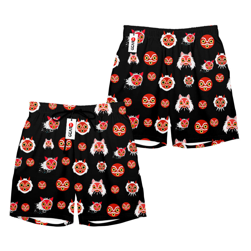 Princess Mononoke Mask Beach Shorts - Fan Drop