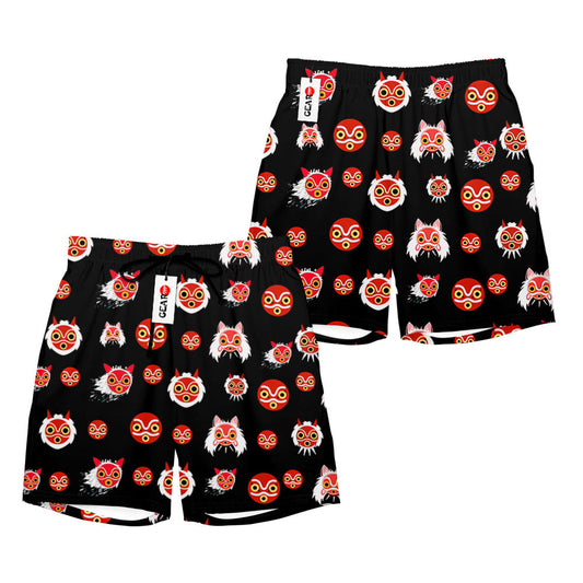 Princess Mononoke Mask Beach Shorts - Fan Drop