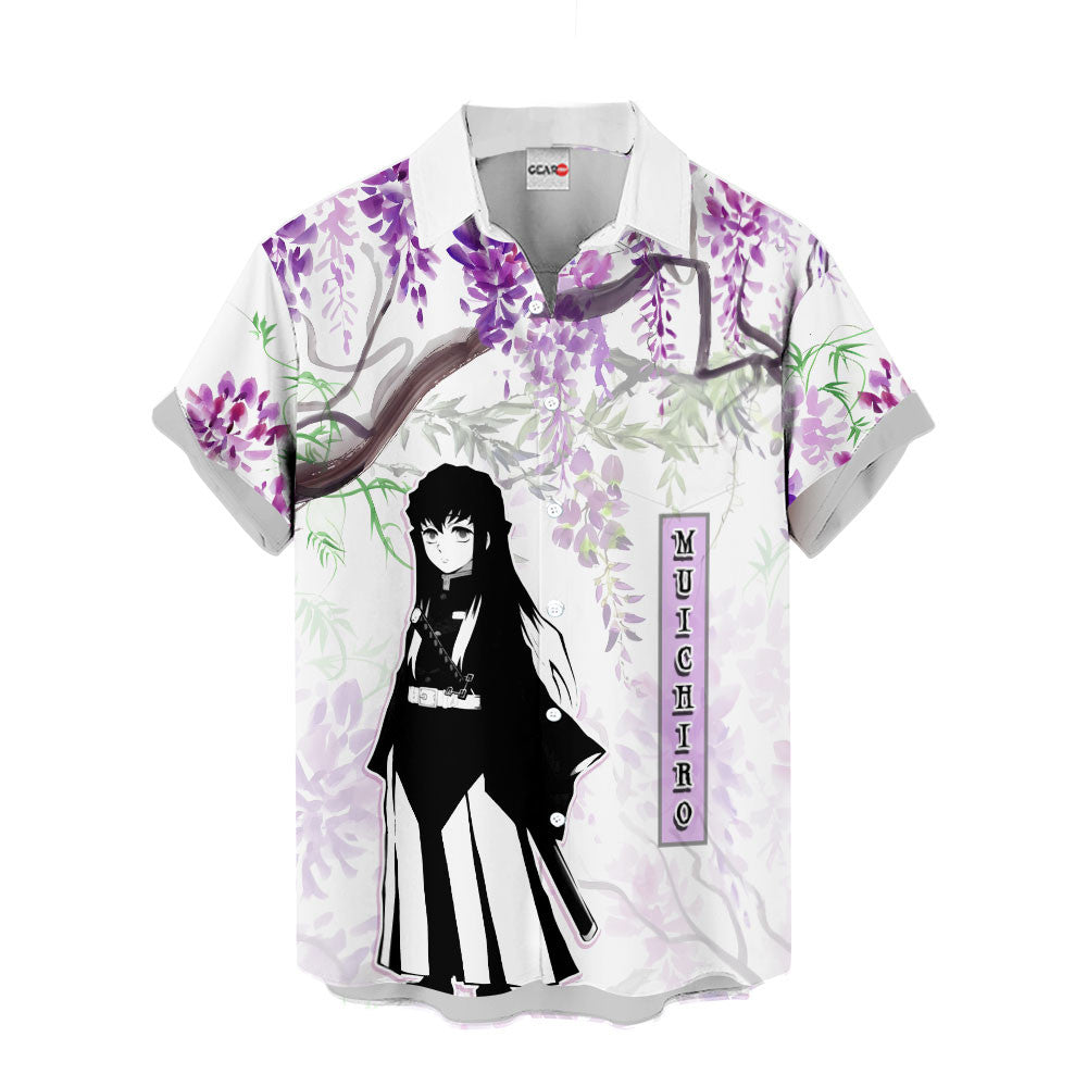 Muichiro Hawaiian Shirt - Wisteria Style