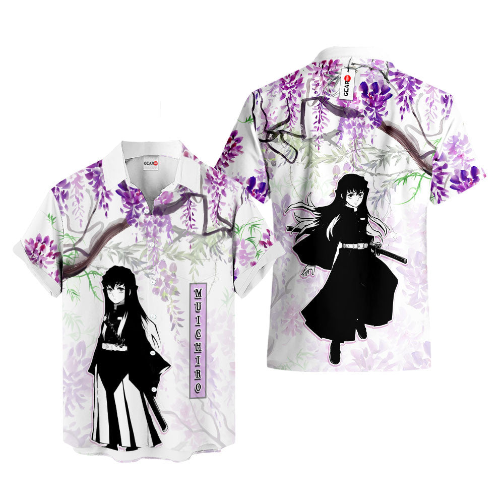 Muichiro Hawaiian Shirt - Wisteria Style