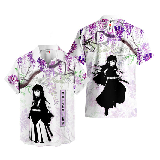 Muichiro Hawaiian Shirt - Wisteria Style