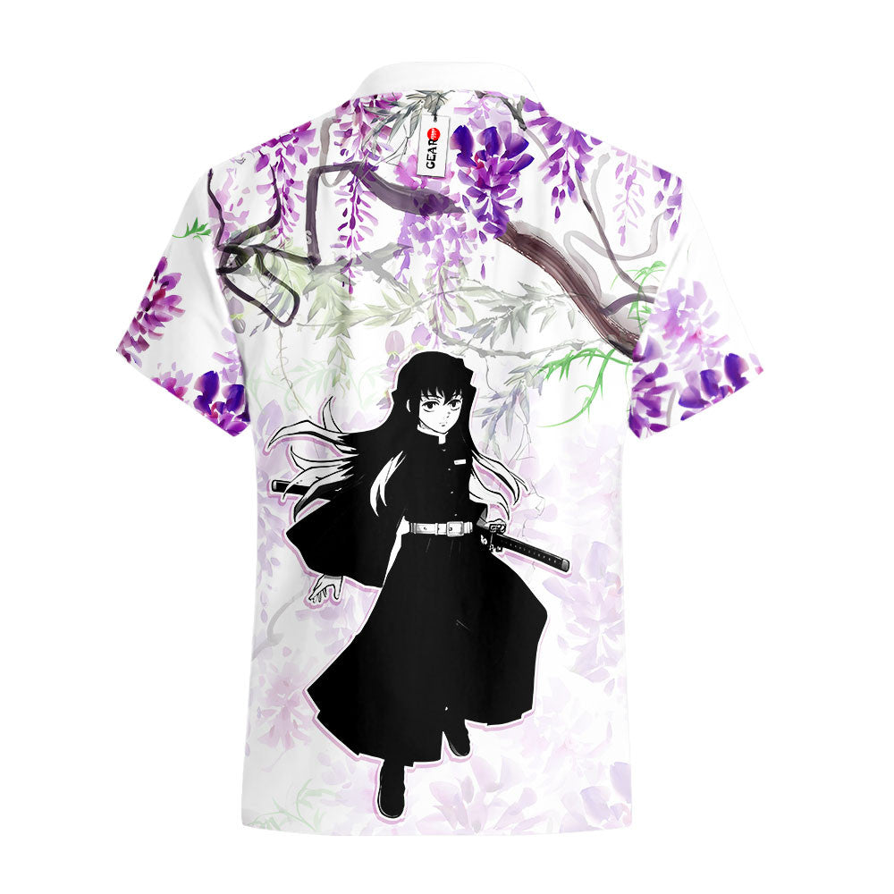 Muichiro Hawaiian Shirt - Wisteria Style