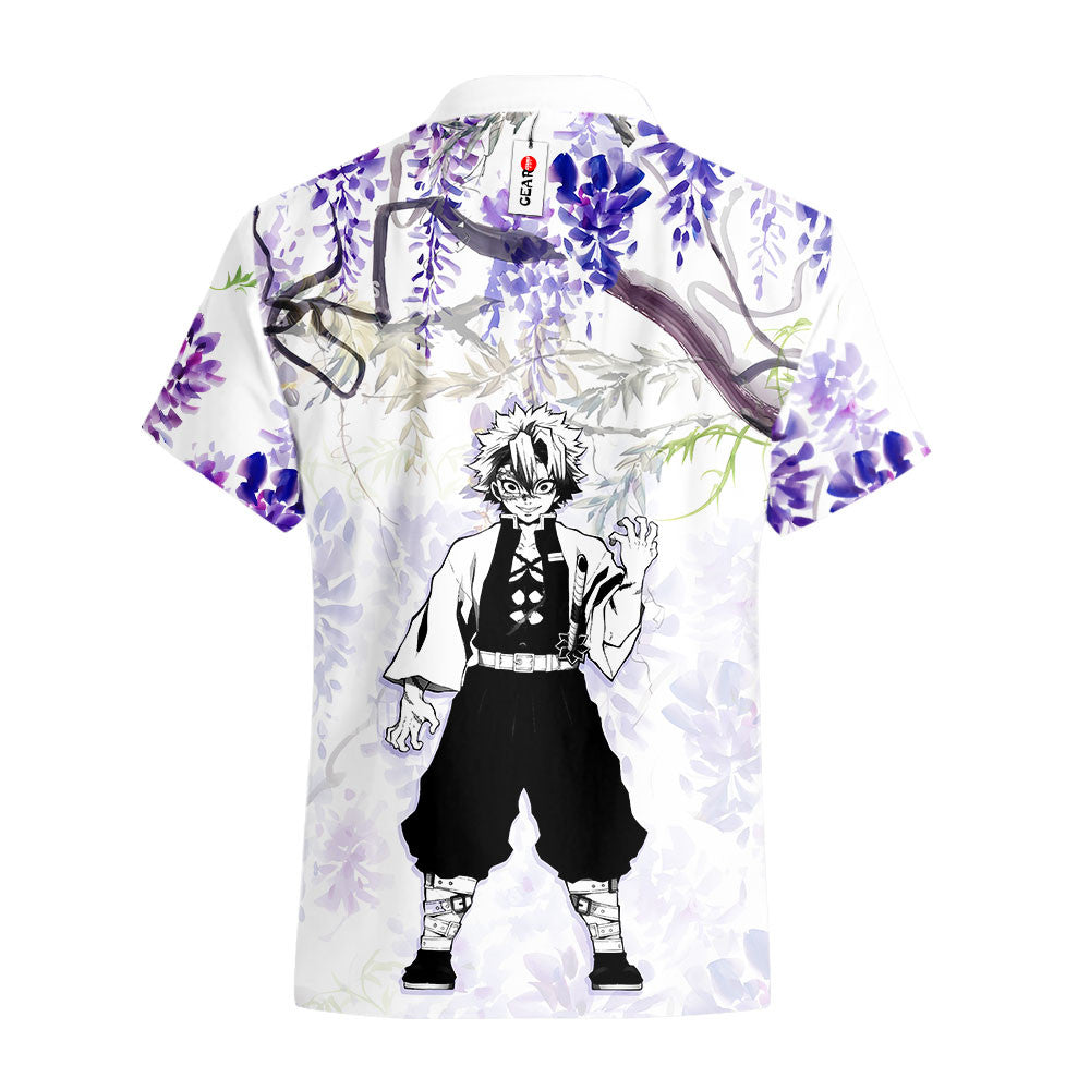 Sanemi Hawaiian Shirt - Wisteria Style