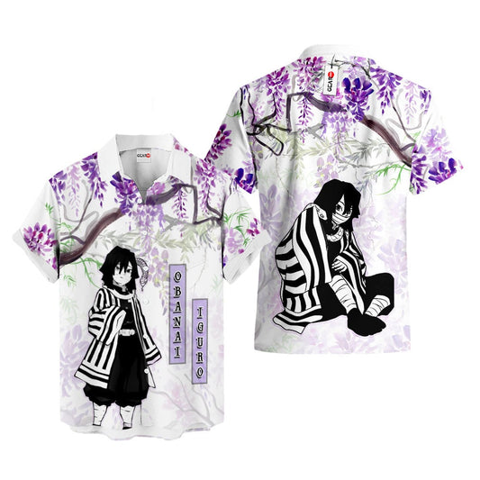 Obanai Iguro Hawaiian Shirt - Wisteria Style
