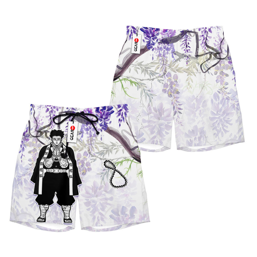 Gyomei Himejima Beach Shorts - Wisteria Style