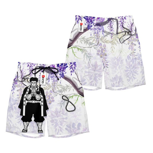 Gyomei Himejima Beach Shorts - Wisteria Style