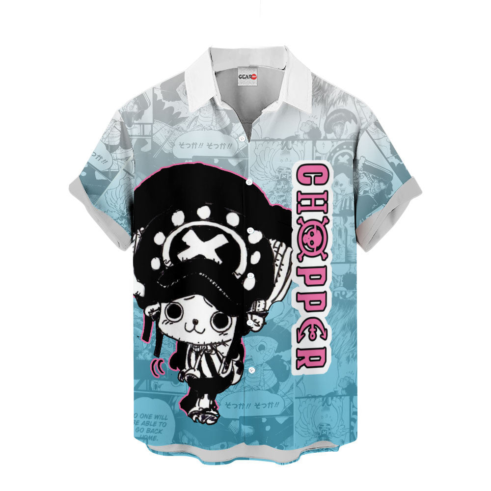 Chopper Hawaiian Shirt Manga Style