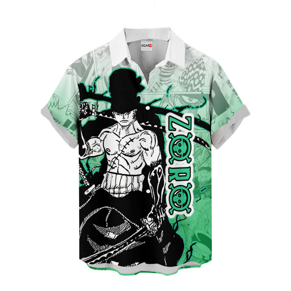 Zoro Hawaiian Shirt Manga Style
