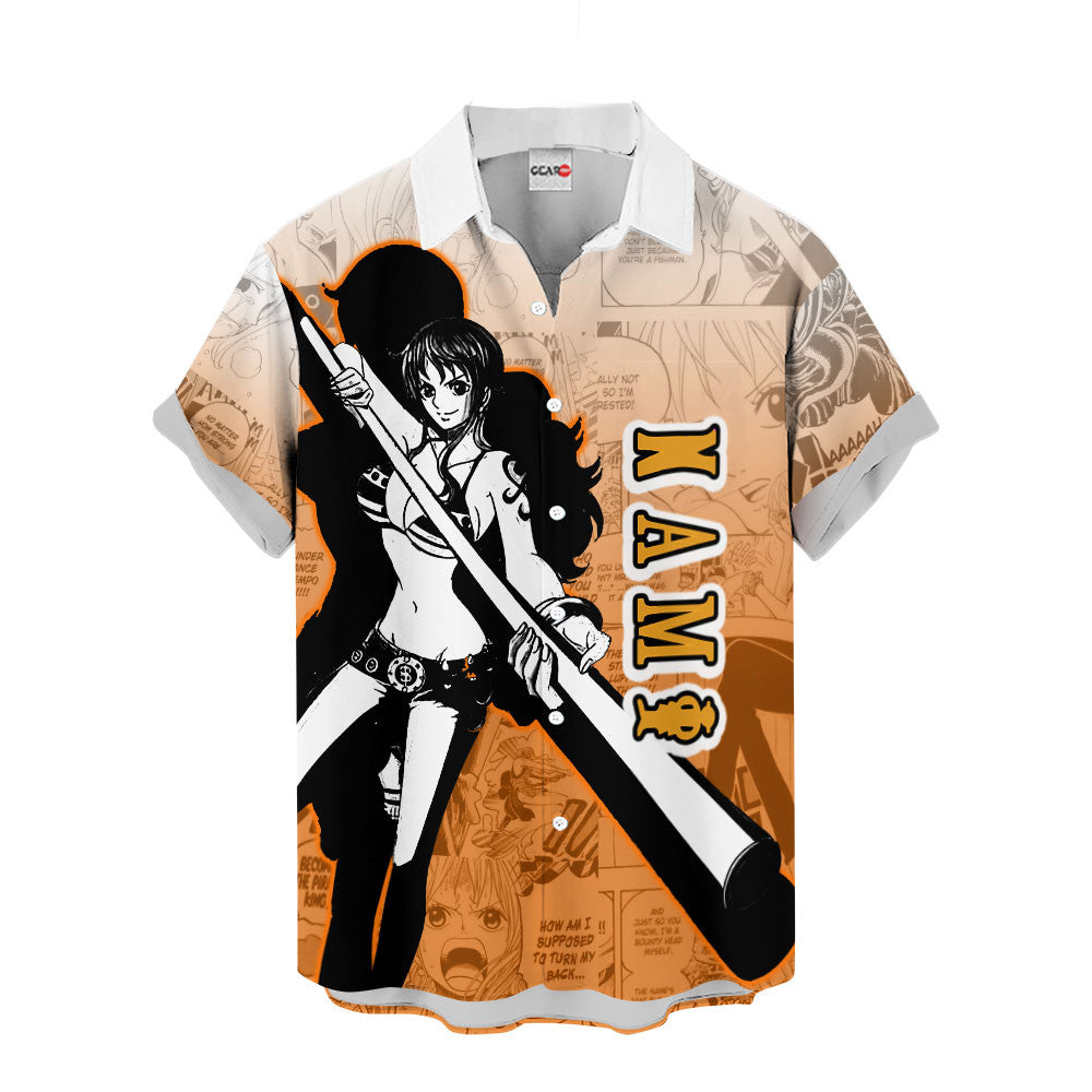 Nami Hawaiian Shirt Manga Style