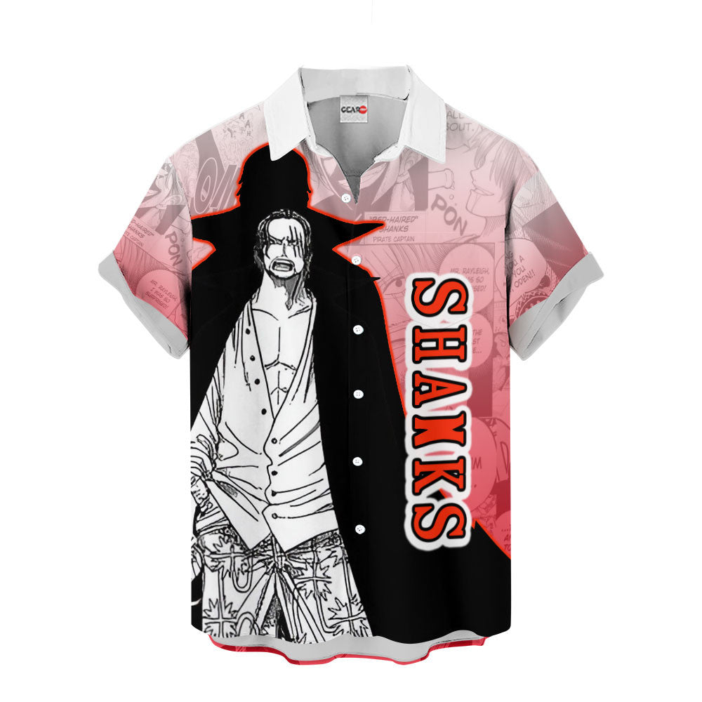 Shanks Hawaiian Shirt Manga Style