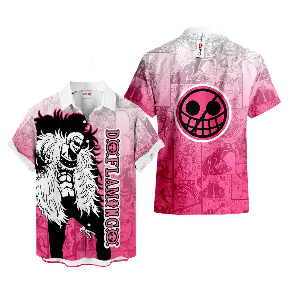 Doflamingo Hawaiian Shirt Manga Style