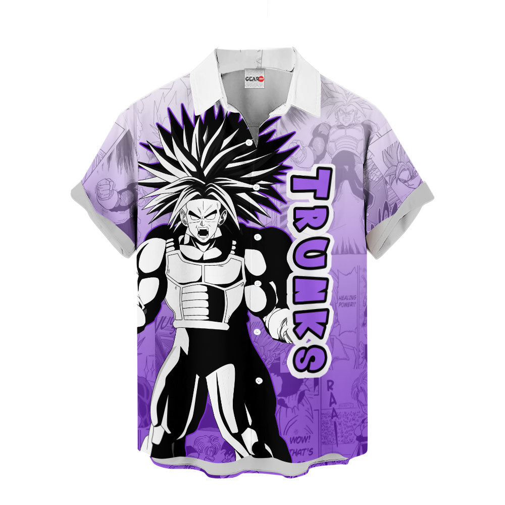Future Trunks Hawaiian Shirt Manga Style