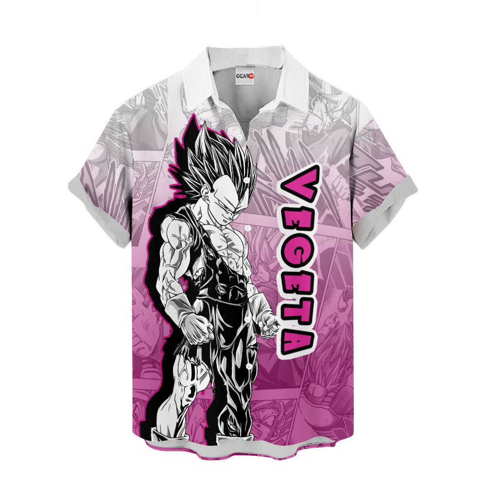 Vegeta Ultra Ego Hawaiian Shirt Manga Style