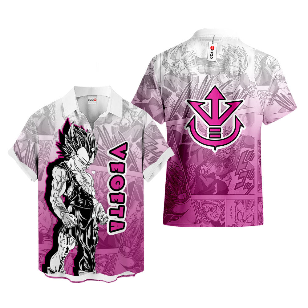 Vegeta Ultra Ego Hawaiian Shirt Manga Style