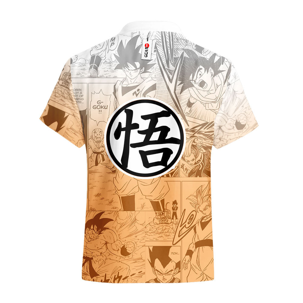 Goku SSJ Hawaiian Shirt Manga Style