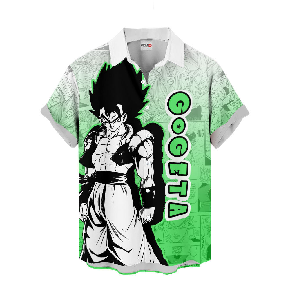 Gogeta Hawaiian Shirt Manga Style