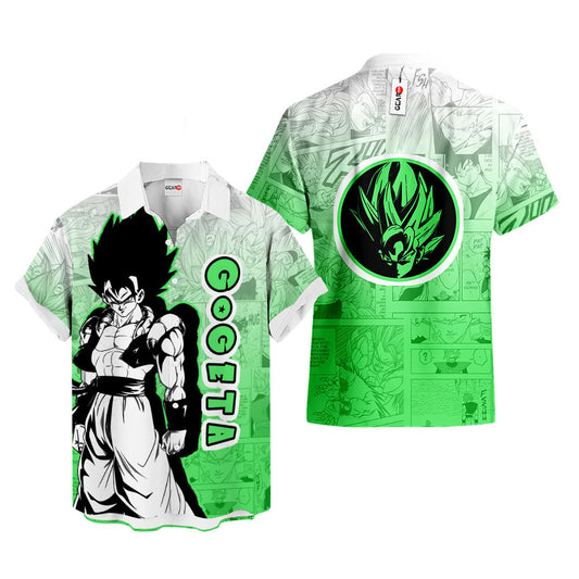 Gogeta Hawaiian Shirt Manga Style