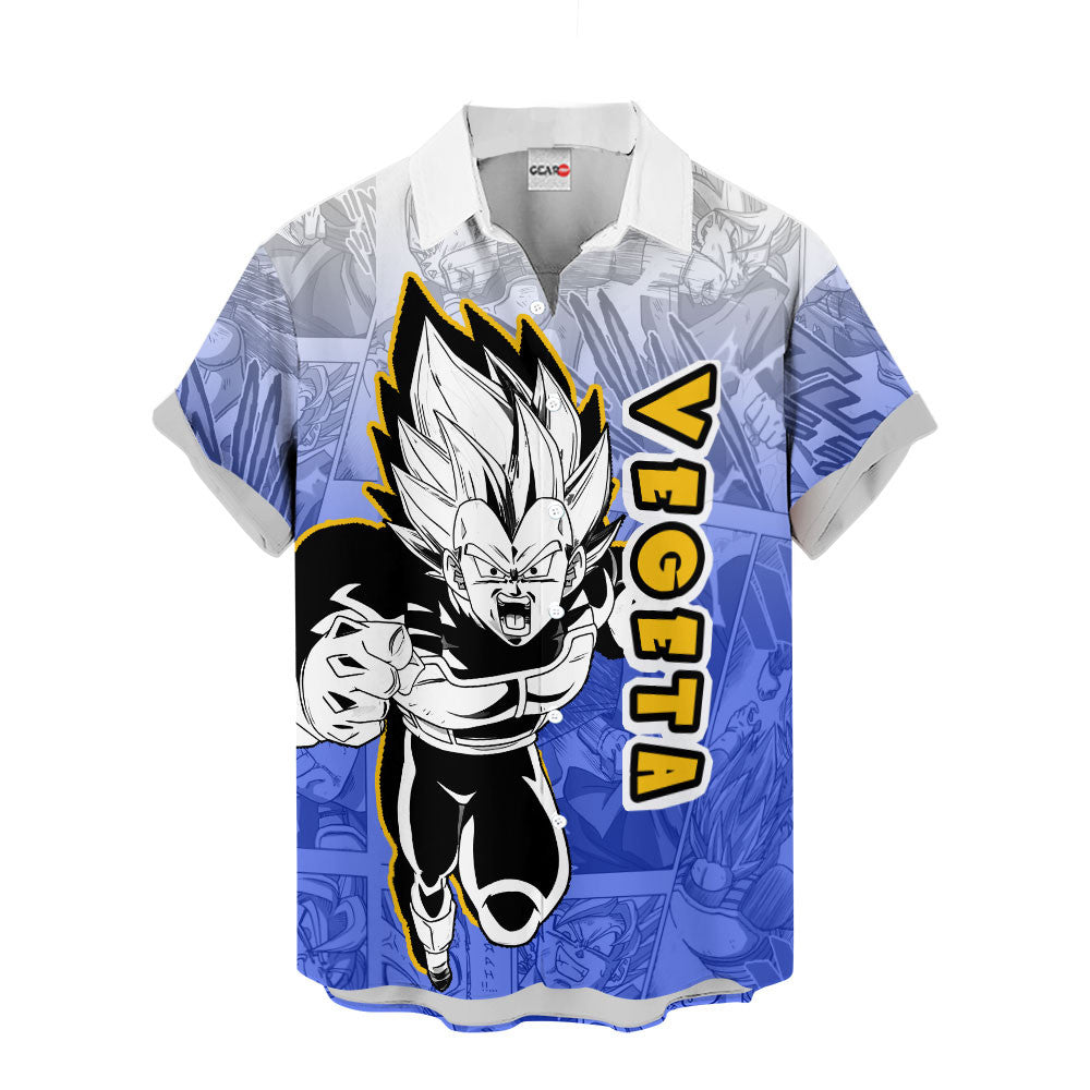 Vegeta SSJ Hawaiian Shirt Manga Style