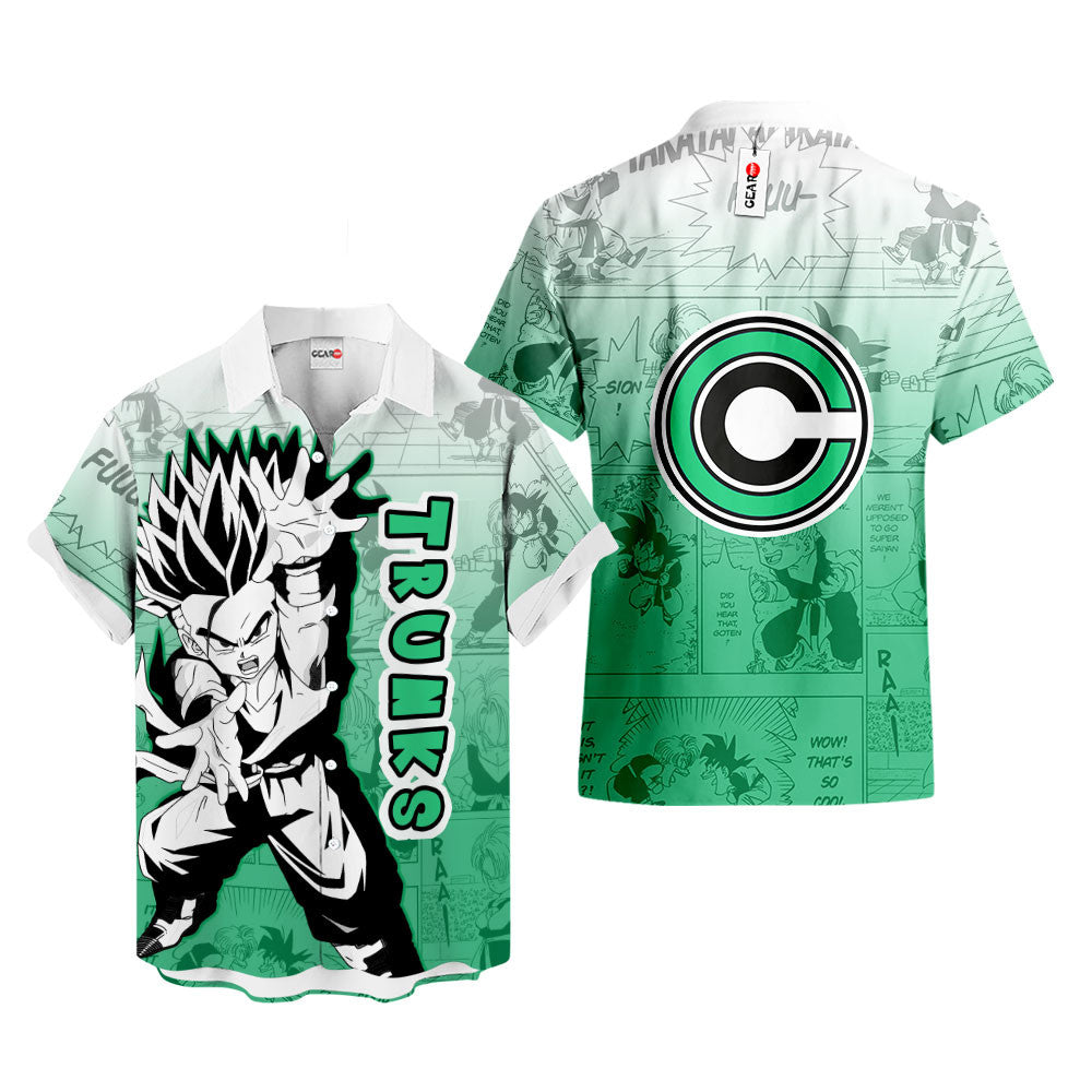 Kid Trunks Hawaiian Shirt Manga Style