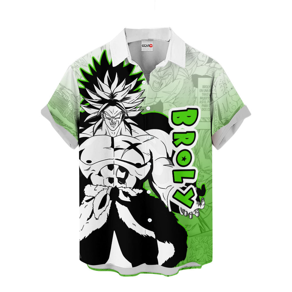 Broly Hawaiian Shirt Manga Style