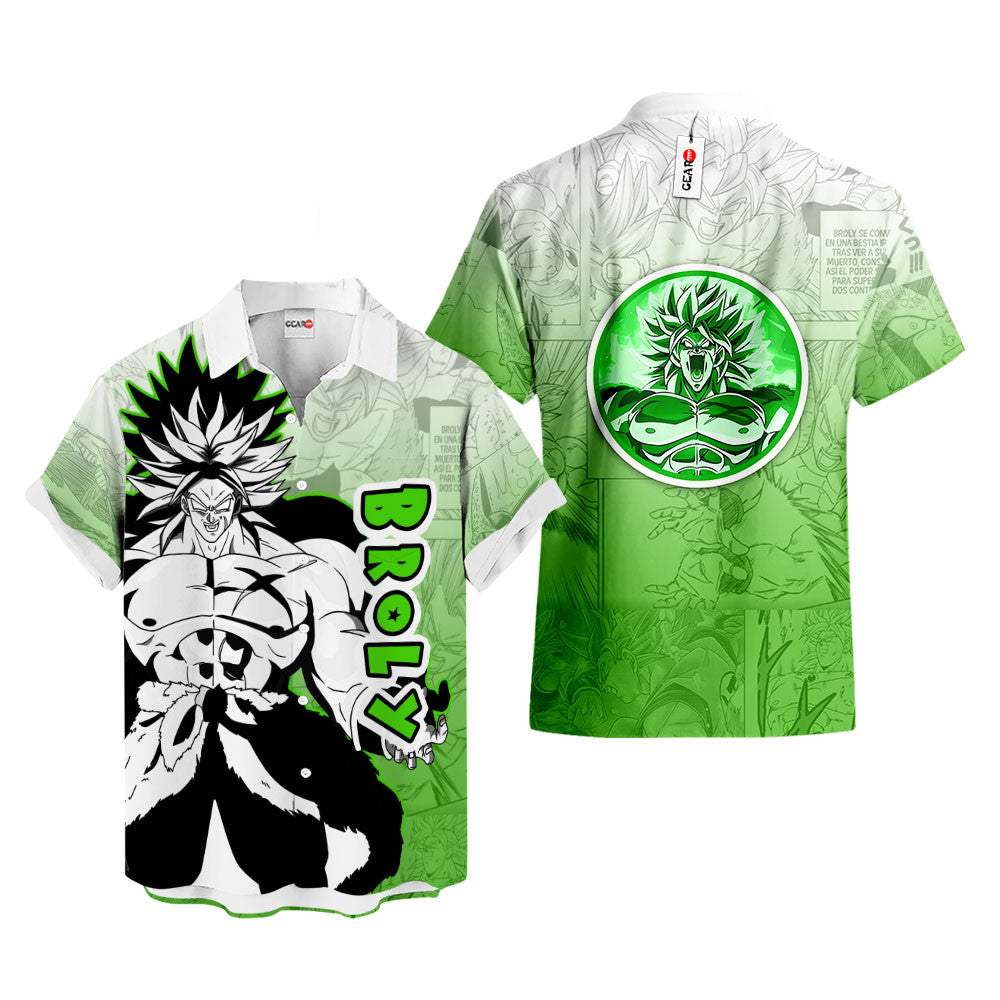 Broly Hawaiian Shirt Manga Style