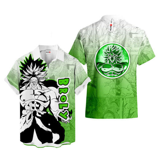 Broly Hawaiian Shirt Manga Style