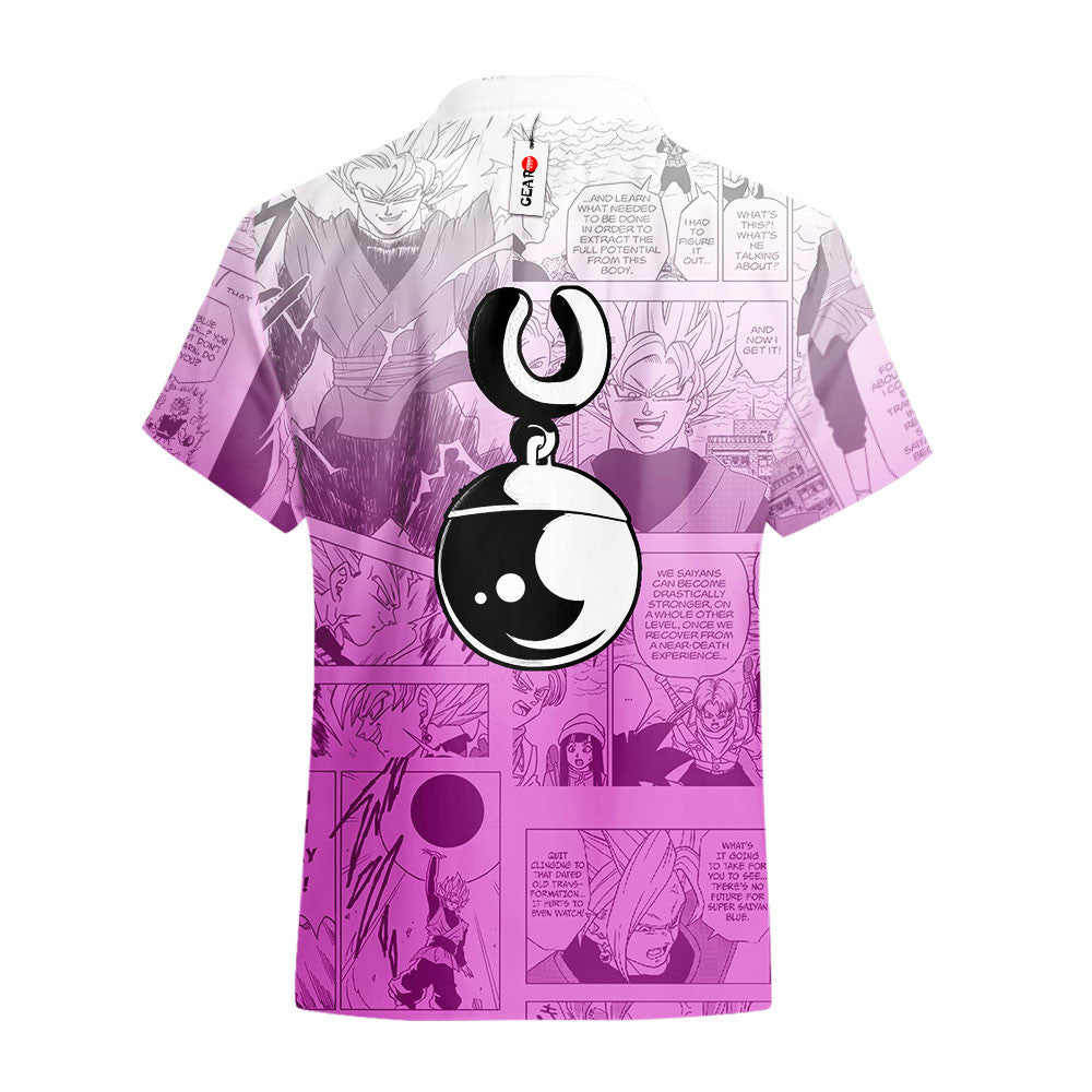 Goku Black Rose Hawaiian Shirt Manga Style