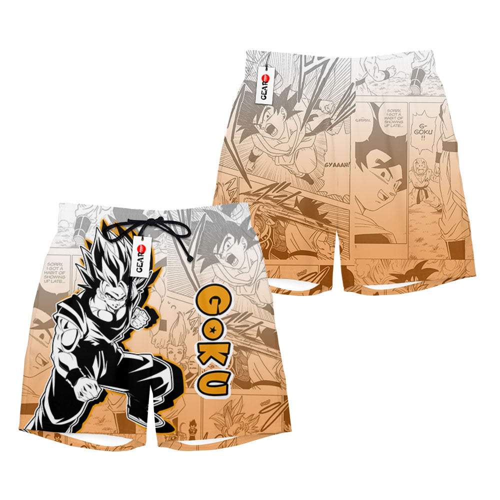 Goku SSJ Beach Shorts Manga Edition